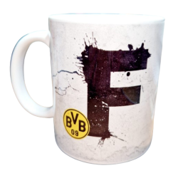 Borussia Dortmund Buchstaben Tasse - F - Kaffeetasse Logo BVB 09