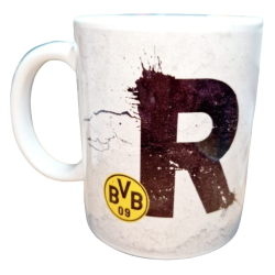 Borussia Dortmund Buchstaben Tasse - R - Kaffeetasse Logo BVB 09