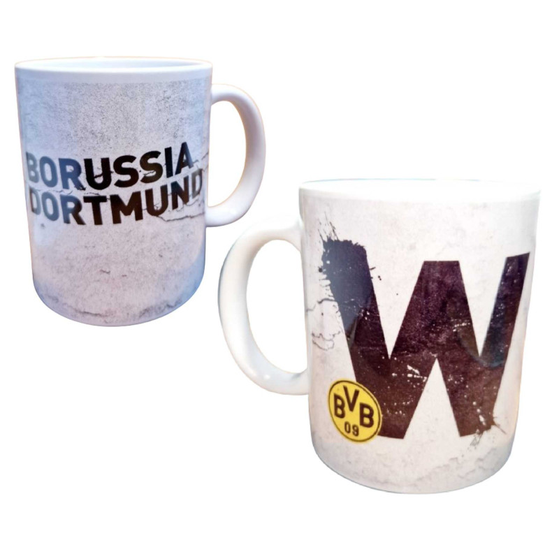Borussia Dortmund Buchstaben Tasse - W - Kaffeetasse Logo BVB 09