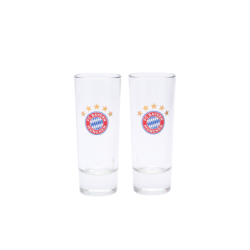 FC Bayern München Schnapsglas  - 5 Sterne - Glas 2er-Set FCB