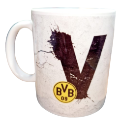 Borussia Dortmund Buchstaben Tasse - V - Kaffeetasse Logo BVB 09