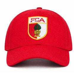 FC Augsburg Cap - Wappen - ROT Kappe | Basecap | Schildmütze | FCA