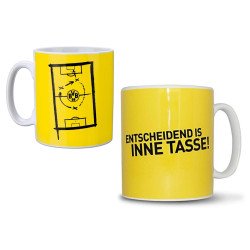 Borussia Dortmund Tasse - Entscheidend is inne Tasse! - Kaffeetasse BVB 09