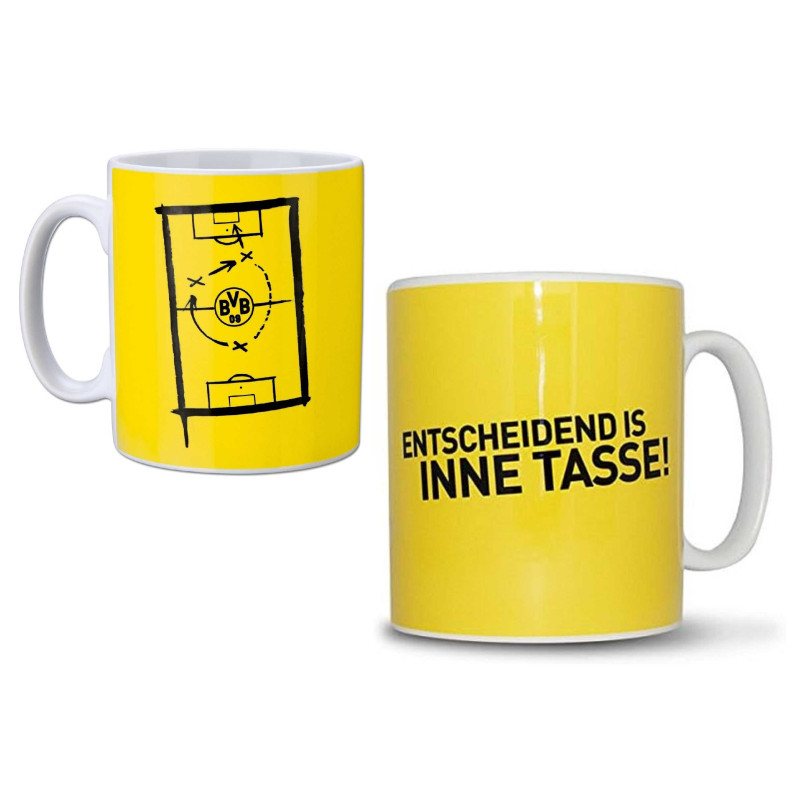 Borussia Dortmund Tasse - Entscheidend is inne Tasse! - Kaffeetasse BVB 09