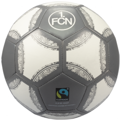1. FC Nürnberg Fußball - Fair - Ball weiß-grau Fairtrade Gr. 5 FCN