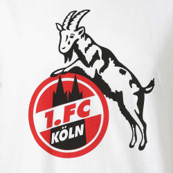 1. FC Köln T-Shirt Basic - Weiß - Logo farbig Shirt - diverse Größen