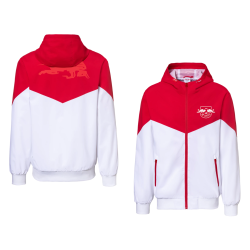 RB Leipzig Windbreaker rot-weiß Kapuzenjacke | Jacke RBL - Größe XS bis 3XL