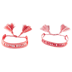 RB Leipzig Woven Armband 2er Set gewebt rot-weiß Freundschaftsband | Band RBL