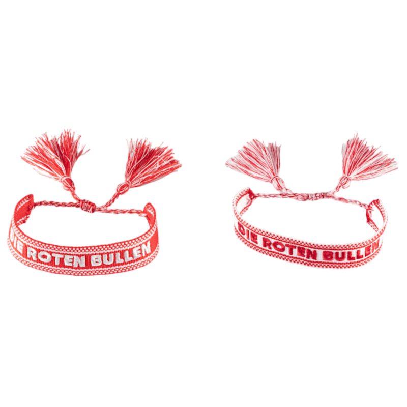 RB Leipzig Woven Armband 2er Set gewebt rot-weiß Freundschaftsband | Band RBL