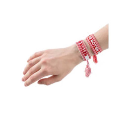 RB Leipzig Woven Armband 2er Set gewebt rot-weiß Freundschaftsband | Band RBL