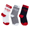 RB Leipzig Socken - Logo - 3er Set schwarz-grau-weiß RBL - diverse Größen