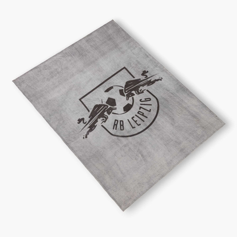 RB Leipzig Fleecedecke - Logo - grau Kuscheldecke Decke RBL