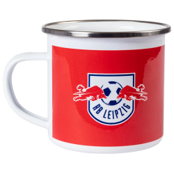 RB Leipzig Tasse - Emaille - rot-weiß Kaffeetasse | Becher RBL