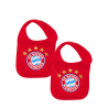 FC Bayern München Baby Lätzchen 2er Set - 5 Sterne - rot Babylätzchen FCB