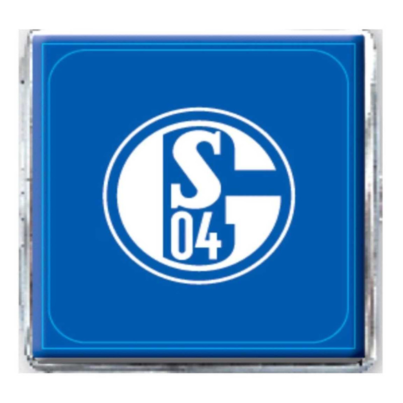 FC Schalke 04 Zigarettenetui blau-weiß | Metall Etui flach | Zigarettenbox S04