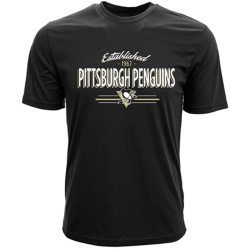 Levelwear NHL Pittsburgh Penguins T-Shirt - Crowned  - schwarz Shirt | Größe: L (XL)