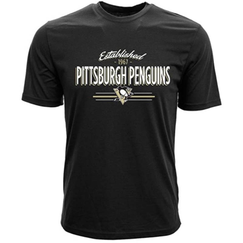 Levelwear NHL Pittsburgh Penguins T-Shirt - Crowned  - schwarz Shirt | Größe: L (XL)