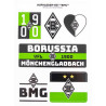 Borussia Mönchengladbach Aufkleber-Set - BMG - Sticker Aufkleberkarte