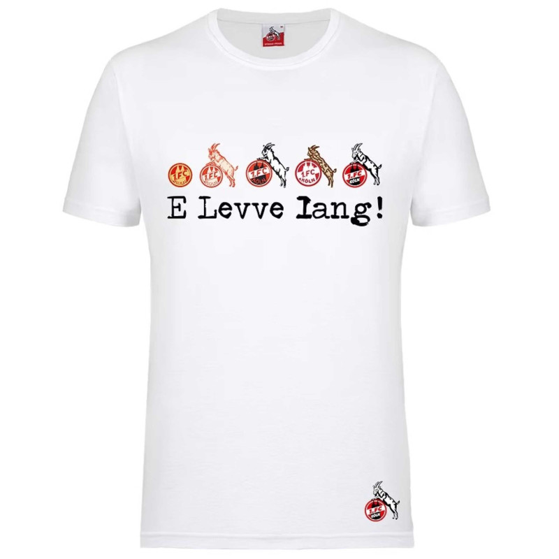 1. FC Köln T-Shirt - Vereinsstr. - weiß unisex Shirt  - diverse Größen