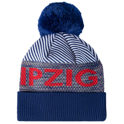RB Leipzig New Era Kinder Bommelmütze - Dynamischer Bulle - Beanie kids Wintermütze Mütze mit Bommel RBL