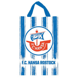 F.C. Hansa Rostock Bettwäsche - Streifen - 2-teilig 135 x 200 cm  im Jutebeutel FCH