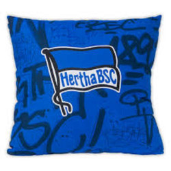 Hertha BSC Berlin Wendekissen - Graffiti - blau/weiß 40 x 40 cm Kissen HBSCB