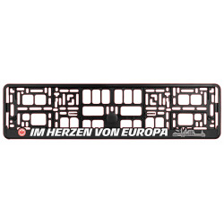 Eintracht Frankfurt 2er Set Kennzeichenhalter 1 x "Im Herzen" + 1 x "Erbarme" Nummernschildhalter SGE