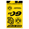 Borussia Dortmund Aufkleberkarte - Heja BVB - 6er Set | Aufkleber | Sticker BVB 09