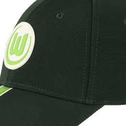 VfL Wolfsburg Kinder Cap - Rubber Logo  - dunkelgrün Basecap | Schildmütze | Kappe