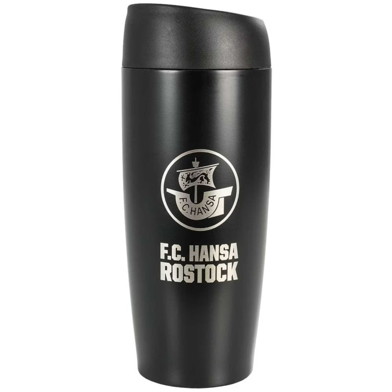 F.C. Hansa Rostock Thermobecher - Logo - schwarz Kaffeebecher Coffee to go-Becher FCH