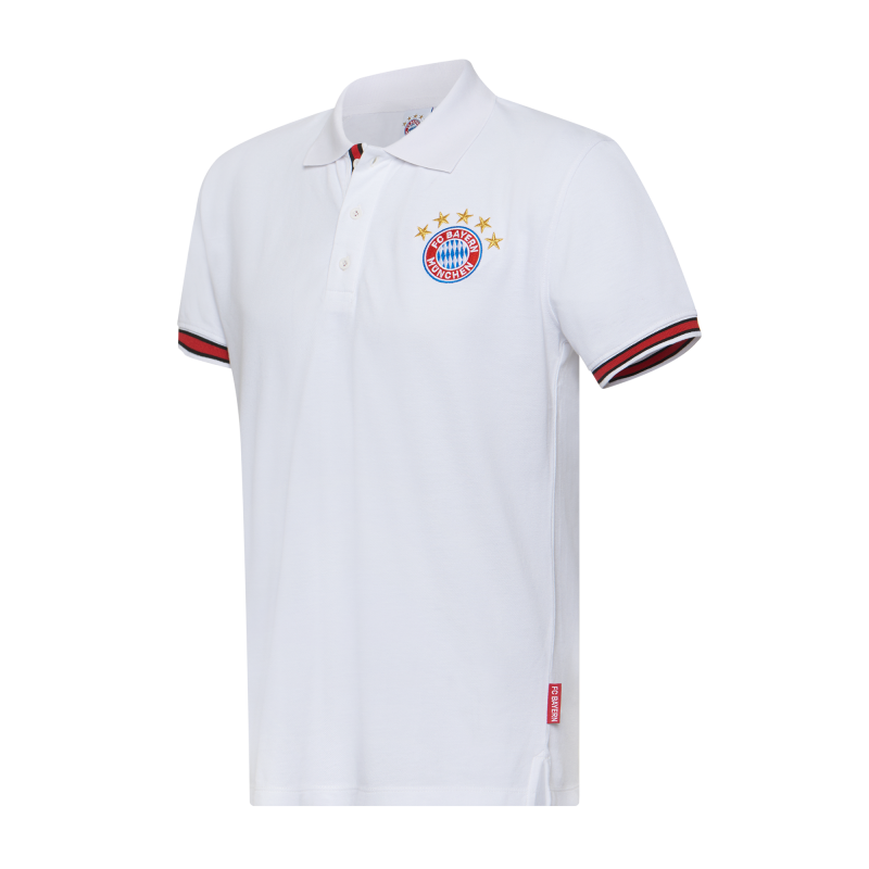 FC Bayern München Poloshirt - 5 Sterne - weiß | Größe 3XL | Polo Shirt | FCB