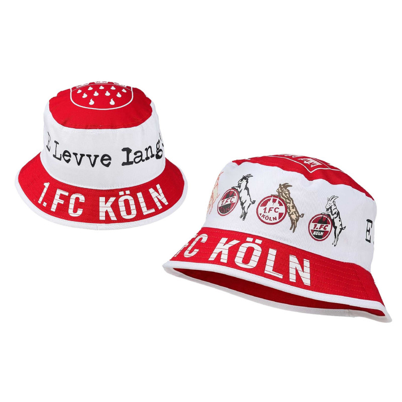 1. FC Köln Fischerhut - Vereinsstr. - Sommerhut rot-weiß Sonnenhut unisex Hut Schlapphut