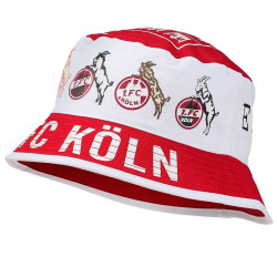 1. FC Köln Fischerhut - Vereinsstr. - Sommerhut rot-weiß Sonnenhut unisex Hut Schlapphut