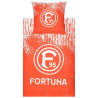 Fortuna Düsseldorf Bettwäsche - Hassels - rot-weiß 2-teilig 135 x 200 cm im Jutebeutel F95
