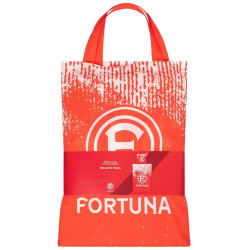 Fortuna Düsseldorf Bettwäsche - Hassels - rot-weiß 2-teilig 135 x 200 cm im Jutebeutel F95
