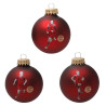 FC Bayern München Christbaumkugel Player 3er Set rot Ø 6 cm Weihnachtskugel FCB