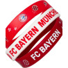 FC Bayern München Kinder Armband 3er Set | Unisex | Rot & Weiß | Silikon FCB