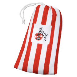1. FC Köln Microfaser Badetuch - Streifen - im Beutel 90 x 160 cm Strandtuch