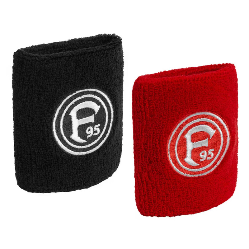 Fortuna Düsseldorf Schweißband 2er Set Pulswärmer rot-schwarz Wristband