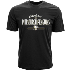 Levelwear NHL Pittsburgh Penguins T-Shirt - Crowned  - schwarz Shirt | Größe: L (XL)