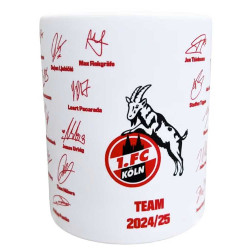 1. FC Köln Tasse Unterschriften 2024/2025 Kaffeetasse Signature