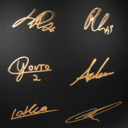 Borussia Dortmund Weihnachtskugel Signature 2024/25 schwarz-gold Christbaumkugel Unterschriften BVB 09