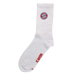 FC Bayern München Crew Socken 3er Set Weiß - Größen: 35-38 | 39-42 | 43-46