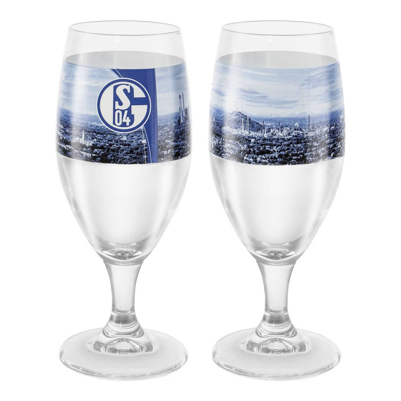 FC Schalke 04 Pilstulpe 2er Set Pilsglas Bierglas Glas S04