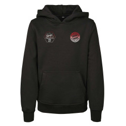 FC Bayern München Kinder Hoodie Schriftzüge - Yann Sommer - Gr. 152 schwarz Kapuzenpullover FCB