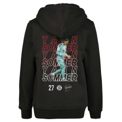FC Bayern München Kinder Hoodie Schriftzüge - Yann Sommer - Gr. 152 schwarz Kapuzenpullover FCB