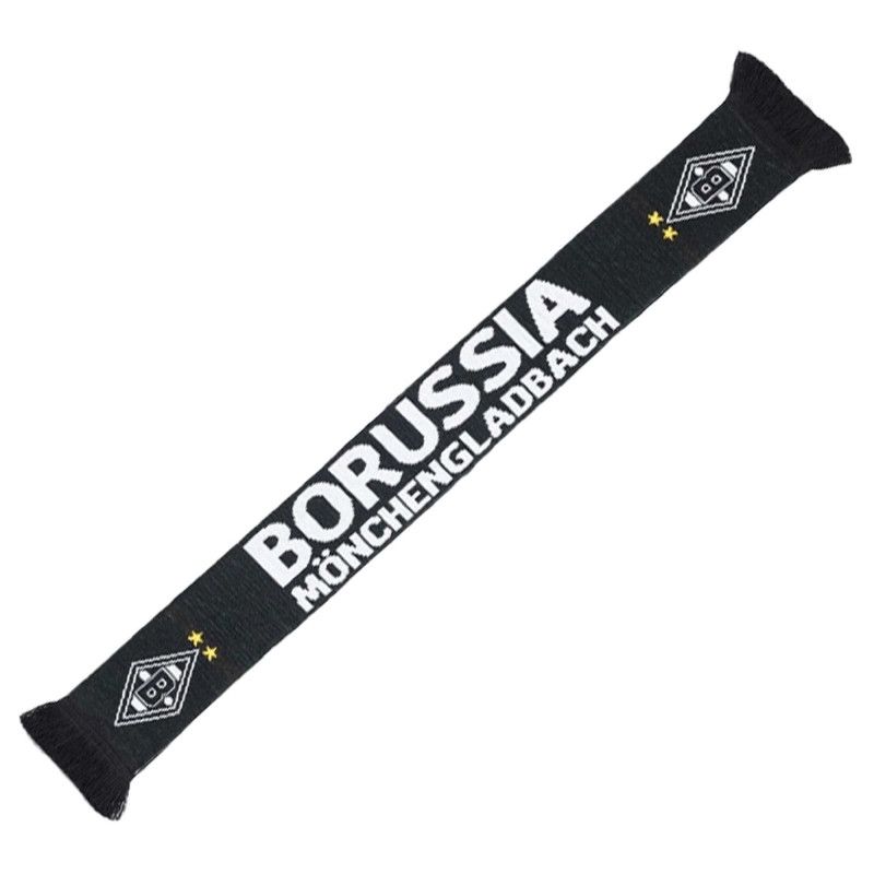Borussia Mönchengladbach Schal - Classic - Fanschal schwarz Stadionschal BMG