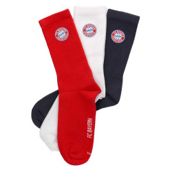FC Bayern München Crew Socken 3er Set farbig - Gr. 35/38 bis 43/46