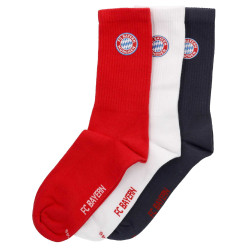 FC Bayern München Crew Socken 3er Set farbig - Gr. 35/38 bis 43/46