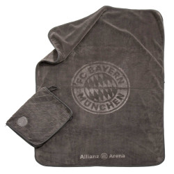 FC Bayern München 2in1 Stadion Set - Decke und Tasche - grau Reise-Set FCB
